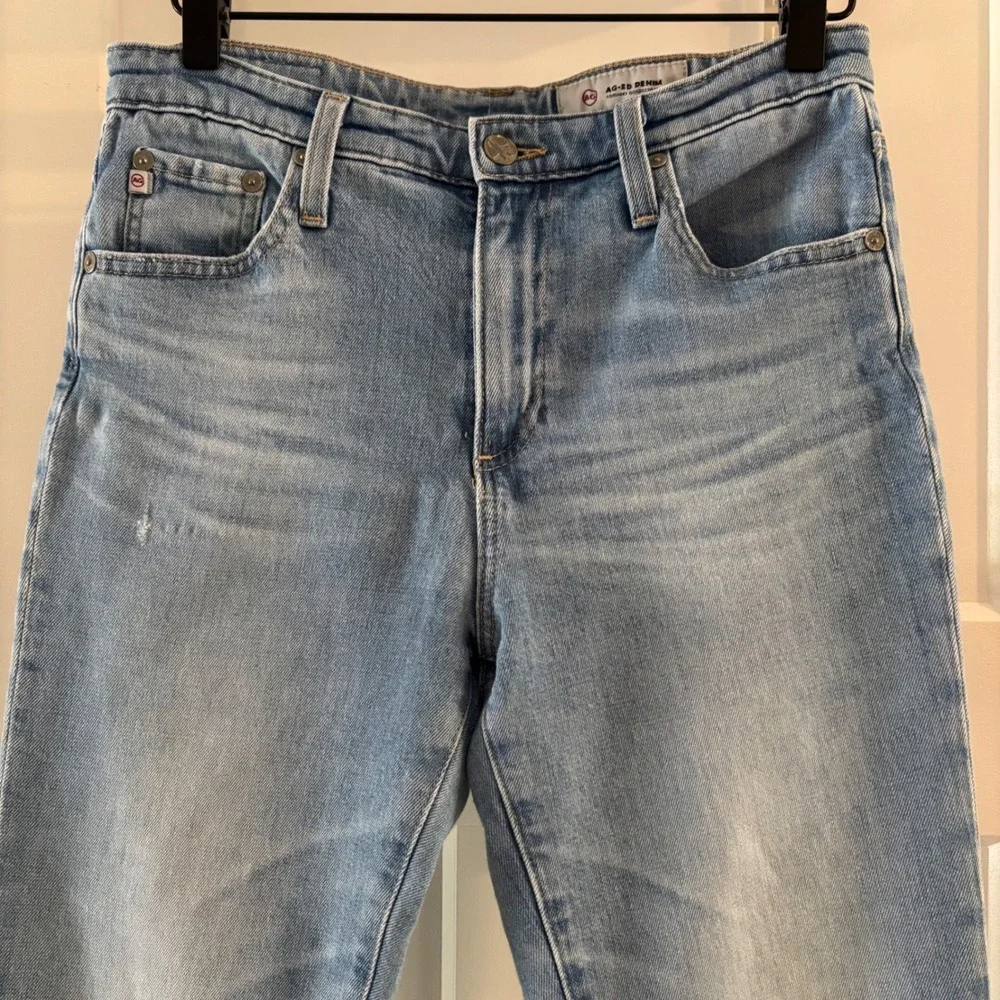 AG Adriano Goldschmied Denim‎ Jeans Womens Light Wash Frayed Hem Cropped